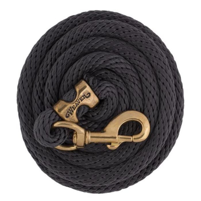 WEAVER - Poly Lead Graphite Rope with Brass Snap, Size: 8pieds