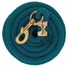 WEAVER - Poly Lead Teal Rope with Brass Snap, Size: 8pieds