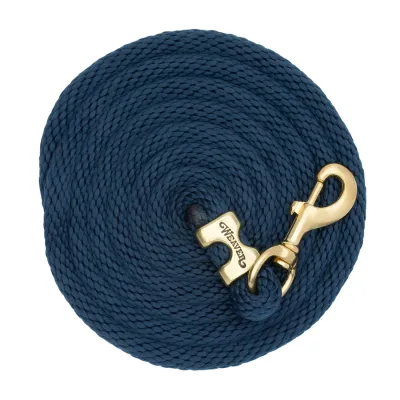 WEAVER - Poly Lead Navy Blue Rope with Brass Snap