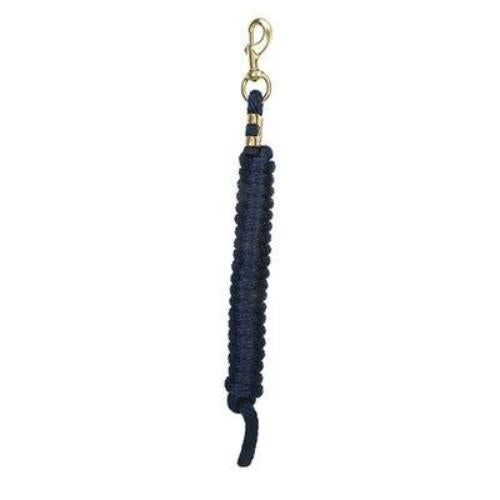 WEAVER - Poly Lead Navy Blue Rope with Brass Snap, Size: 10pieds