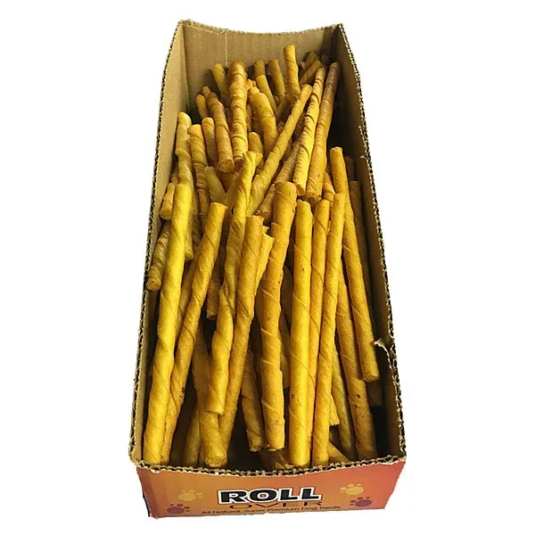 ROLLOVER - Pressed Porkhide Twist Stick, Size: Small