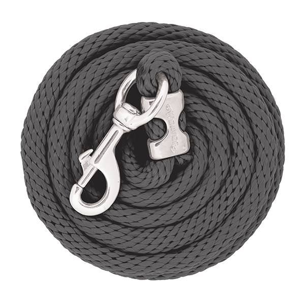 WEAVER - Poly Lead Graphite Rope with Chrome Brass Snap WEAVER - Poly Lead Graphite Rope with Chrome Brass Snap, Size: 5/8'' x 10'