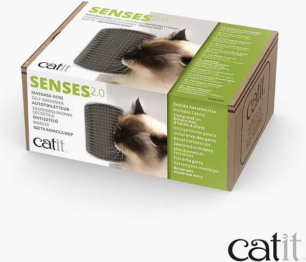 CATIT - Self Groomer with Catnip Compartment, Colour: Gris
