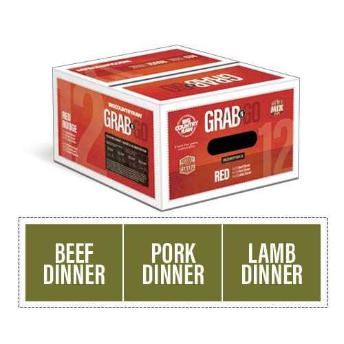 BIG COUNTRY RAW - Grab N' Go Mini Forfait Dîner Red, Format: 12lbs (3x4lbs)