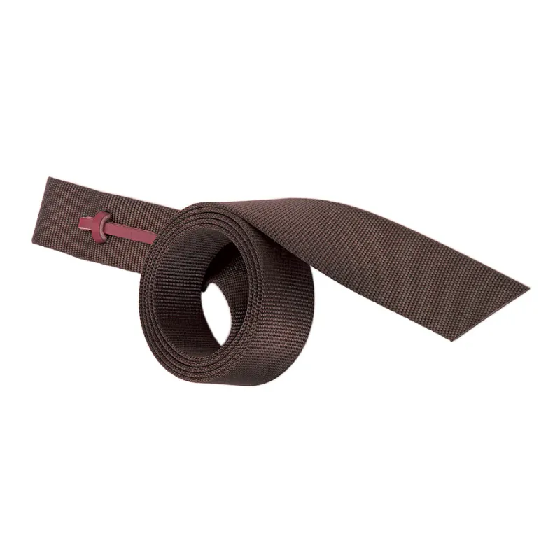 WEAVER - Patterned Tie Strap Chocolate Brown w/Holes