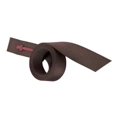 WEAVER - Patterned Tie Strap Chocolate Brown w/Holes