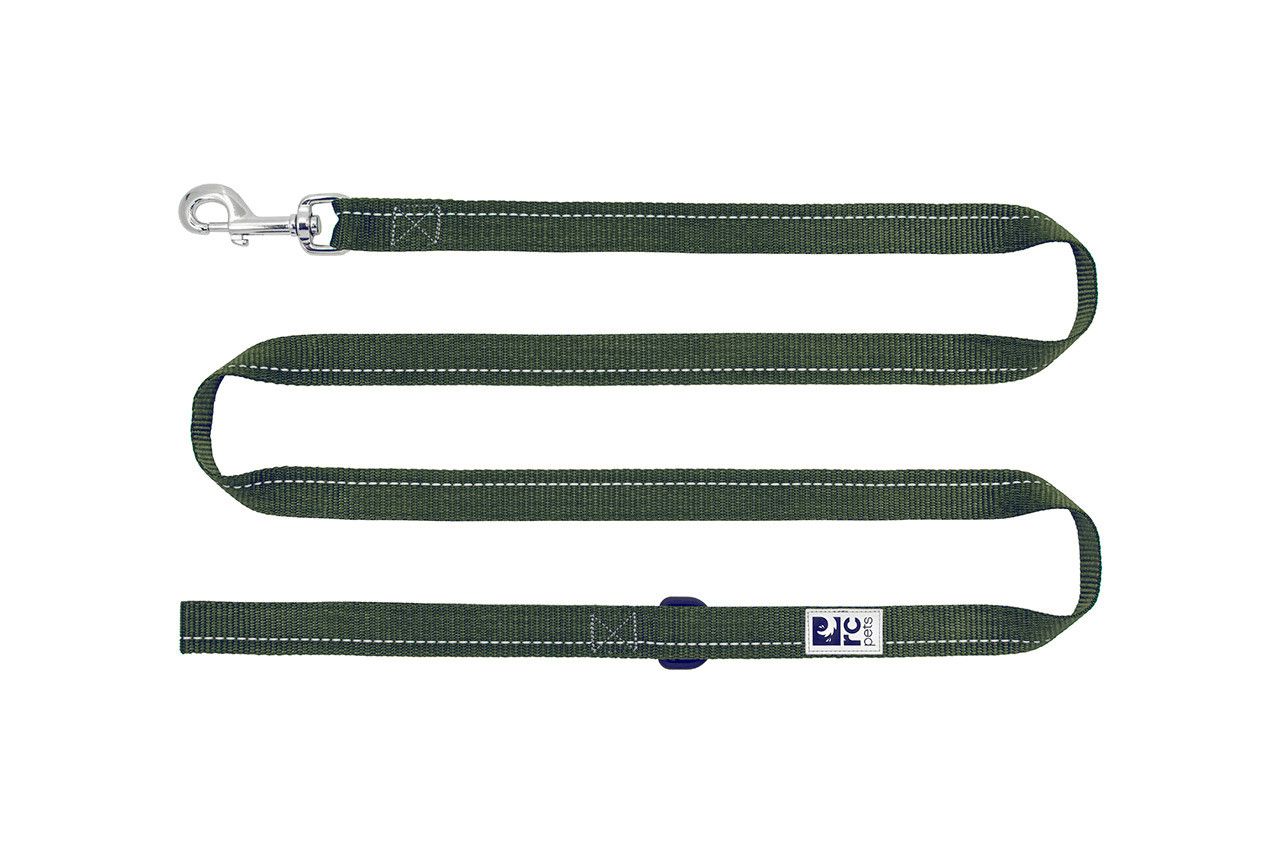 RC PETS - Primary Dark Olive Leash, Size: 3/4'' x 6'