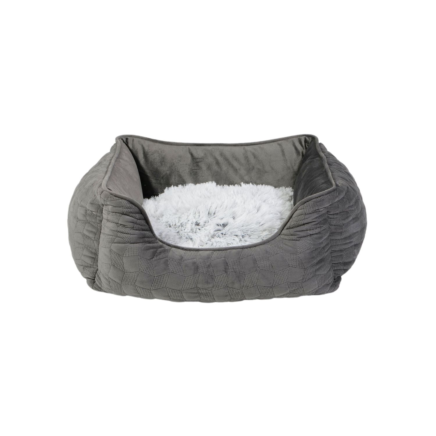 BUD'Z - Heather Grey Cosmos High-Edge Bed, Size: Small (50x40x18cm)