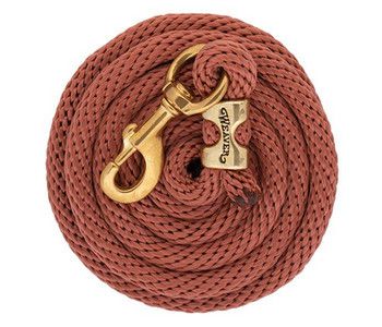 WEAVER - Poly Lead Cinnamon Rope with Brass Snap WEAVER - Poly Lead Cinnamon Rope with Brass Snap, Size: 8pieds