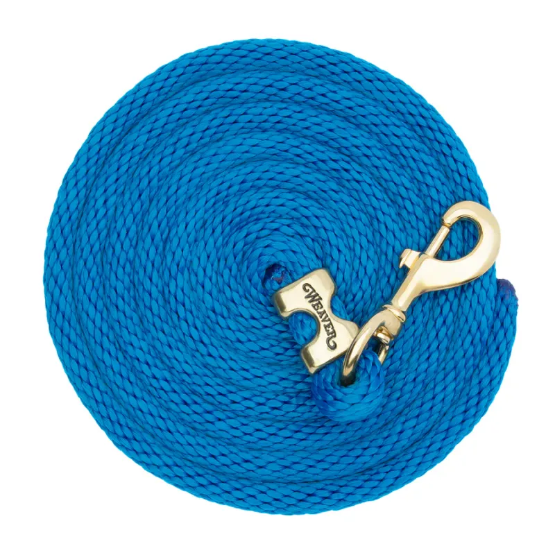 WEAVER - Poly Lead Royal Blue Rope with Brass Snap