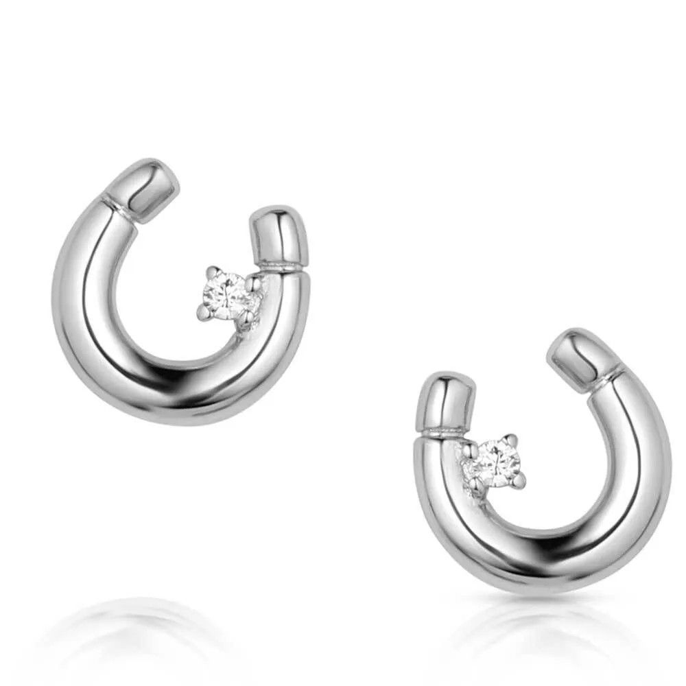 MONTANA SILVERSMITHS - Little Light Horseshoe Earrings, Color: Argent