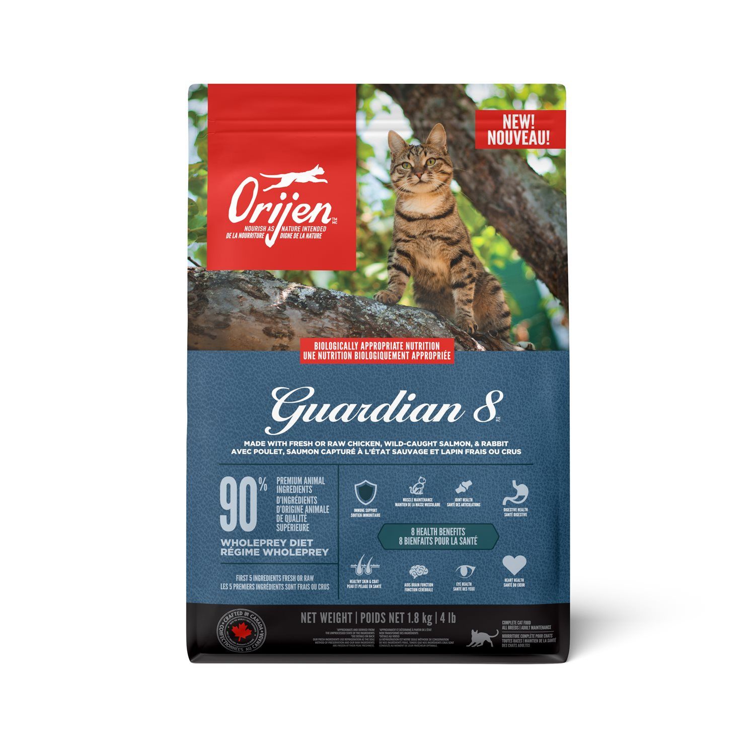 ORIJEN - Guardian 8 Wholeprey Recipe for Cats, Format: 1.8kg