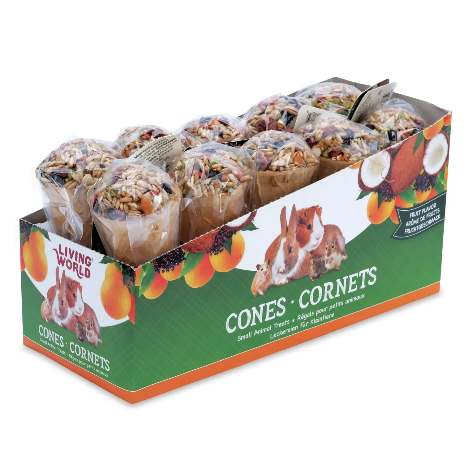 LIVING WORLD - Small Animal Cone Fruit Flavour, Size: 40g