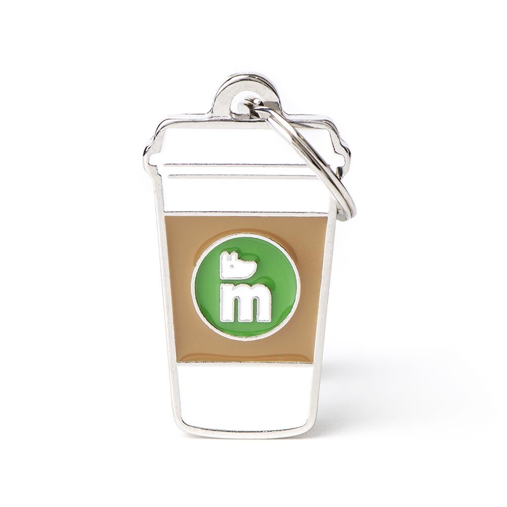 MYFAMILY - Food Coffee ID Tag, Size: 22 x 40 mm