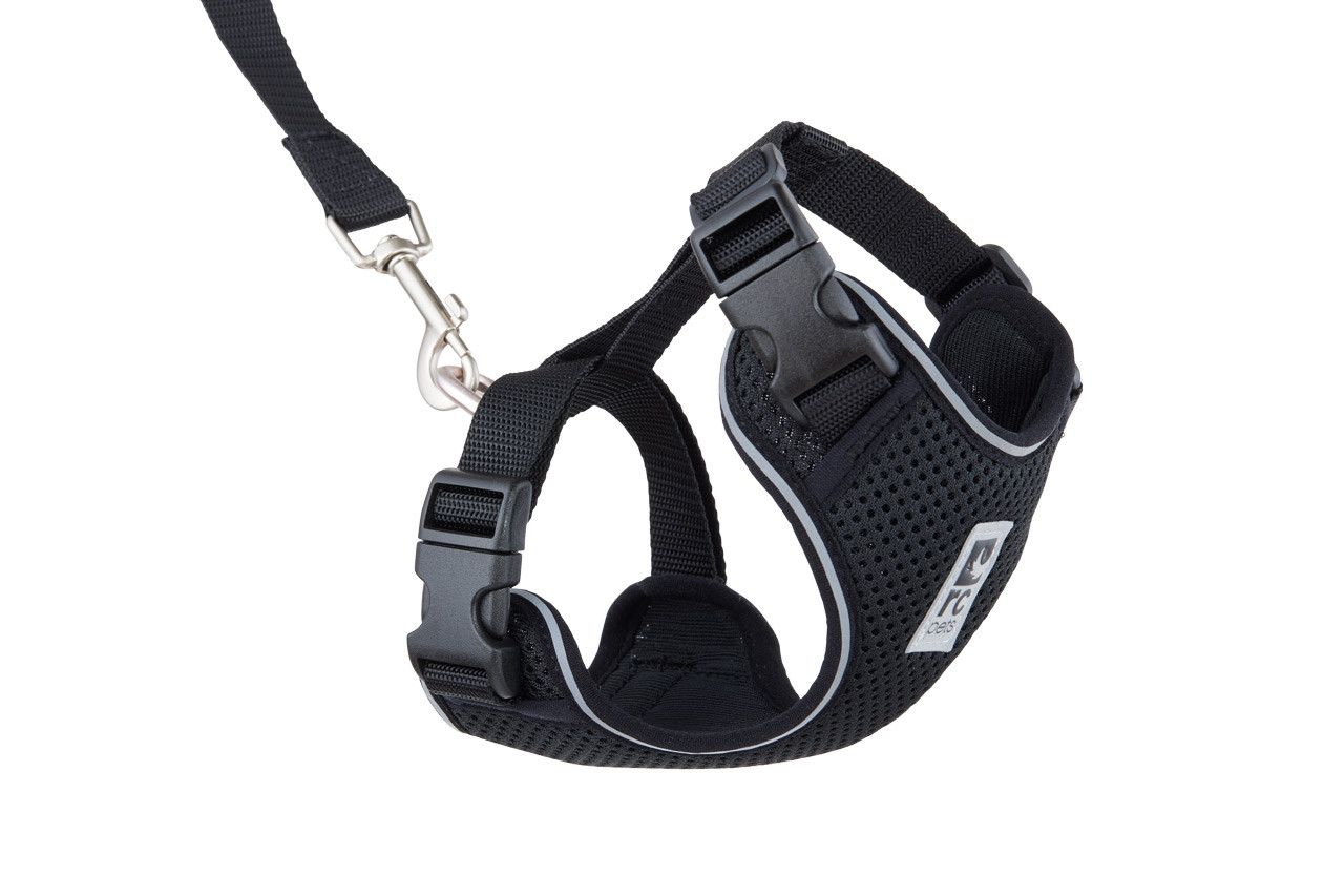 RC PETS - Black Adventure Kitty Harness, Size: Small