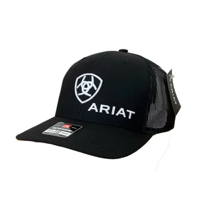 ARIAT - Black Signature Logo Shield Cap
