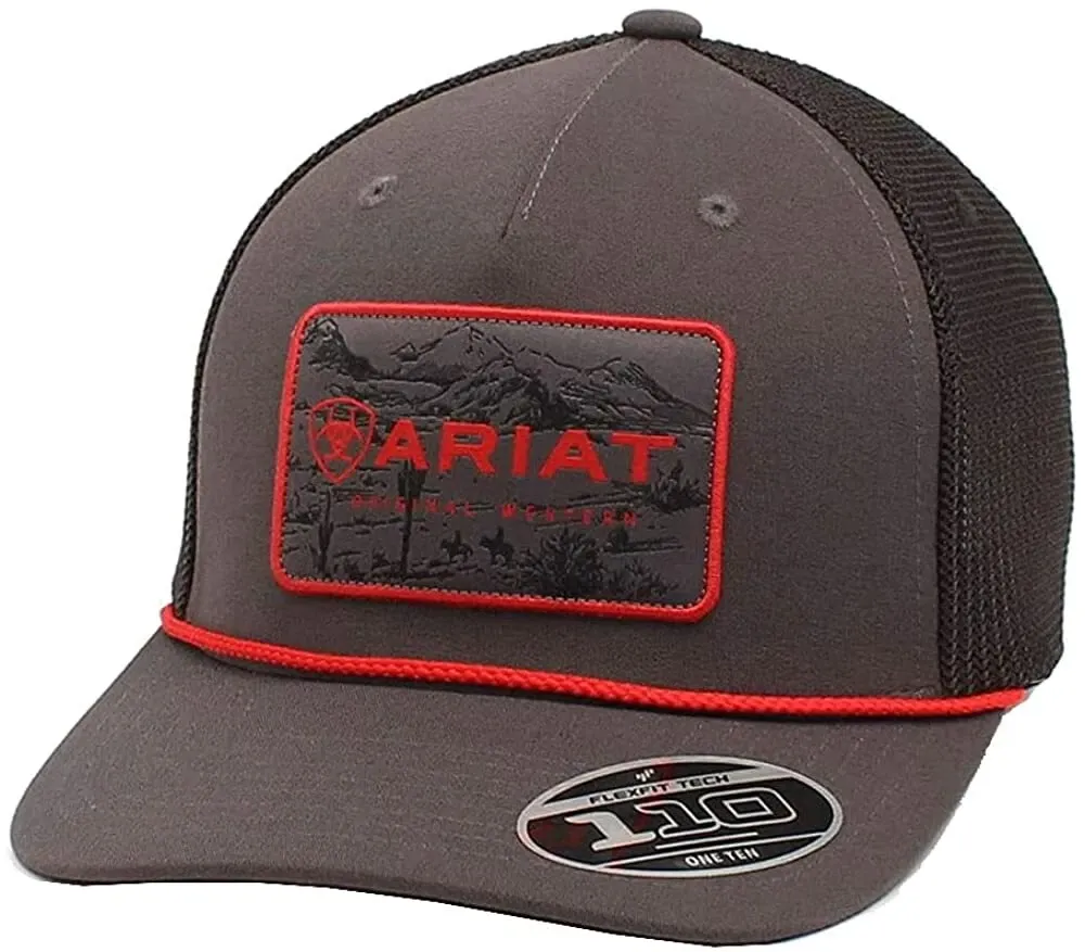 ARIAT - Rectangle Patch Charcoal Baseball Cap
