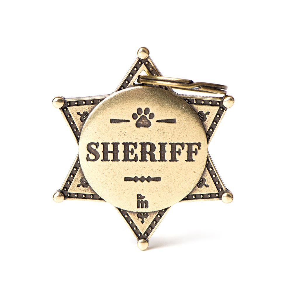 MYFAMILY - Bronx Sheriff's Star ID Tag, Size: 34mm x 39mm