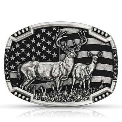 MONTANA SILVERSMITHS - Matched Pair Deer Buckle