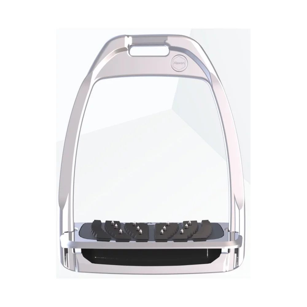 FLEX-ON - Hunter H Stirrups - Chrome, Type de Plancher: Incliné Ultra Grip, Absorption des Chocs: Noir, Magnet: Aucun