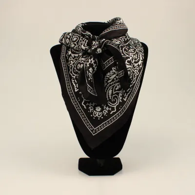 M&amp;F WESTERN - Black Silk Wild Rag Bandana