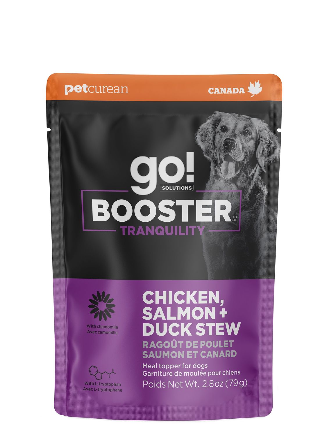 PETCUREAN - GO! Tranquility Chicken, Salmon &amp; Duck Stew Booster, Flavour: Poulet, Saumon et Canard, Size: 2.8oz