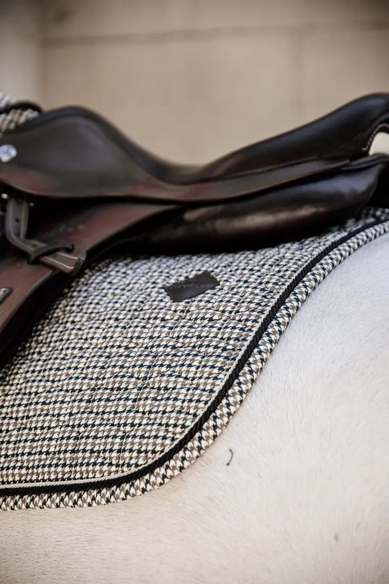 KENTUCKY HORSEWEAR - Saddle Pad Pied-de-Poule Jumping, Color: Brun, Size: Full