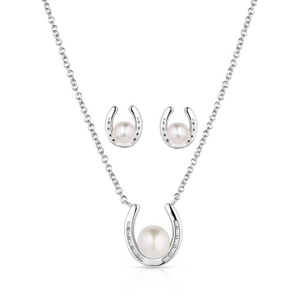 MONTANA SILVERSMITHS - Delicate Embrace Pearl Jewelry Set, Colour: Argent