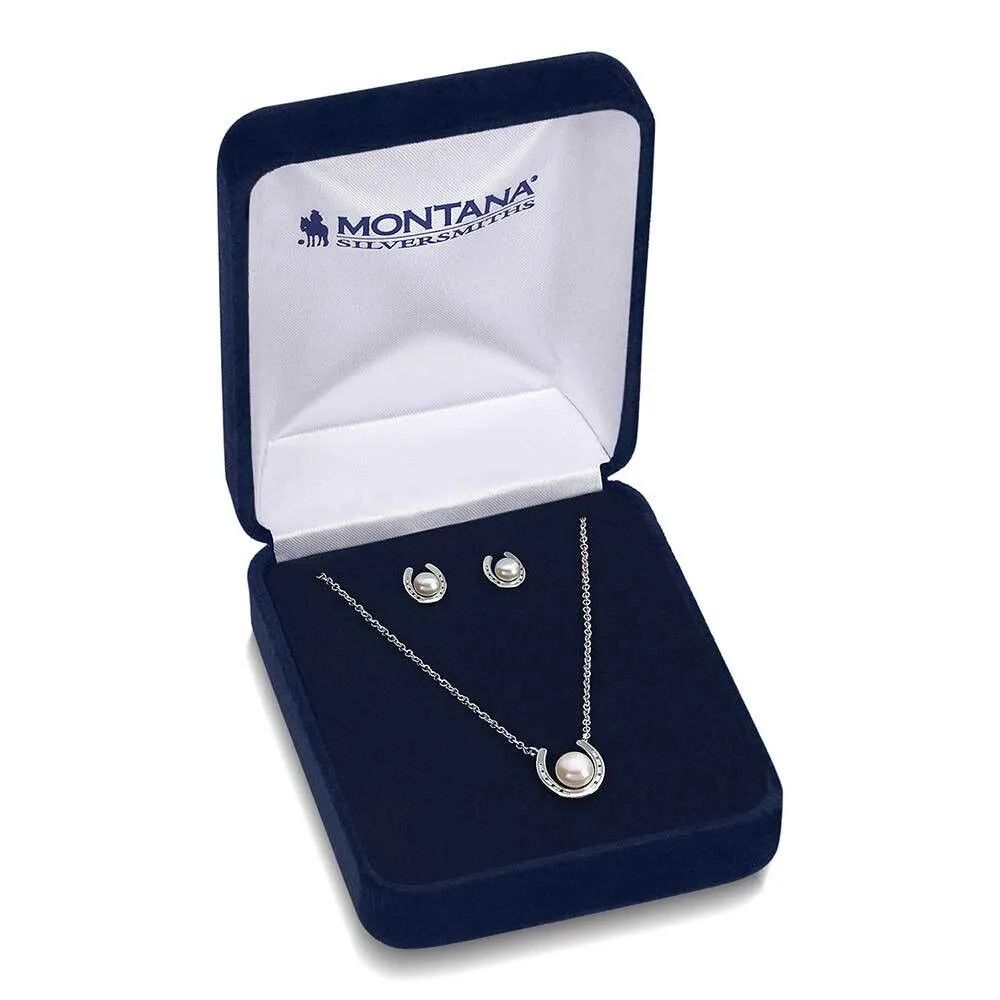 MONTANA SILVERSMITHS - Delicate Embrace Pearl Jewelry Set, Colour: Argent
