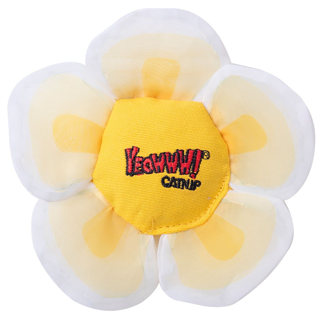 DUCKY WORLD - Daisy's Flower Tops Yeowww! Catnip Cat Toy, Colour: Blanche
