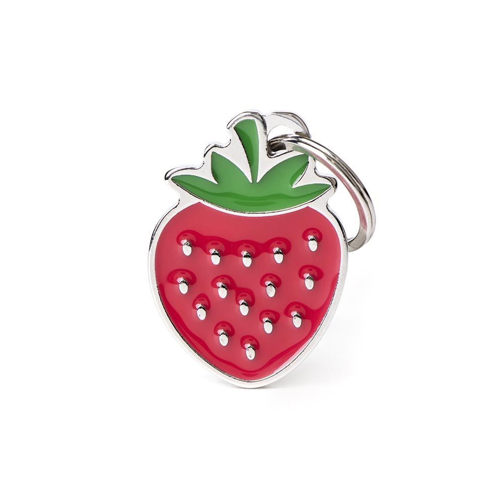 MYFAMILY - Médaille Food Collection Fraise, Size: 24 x 34 mm