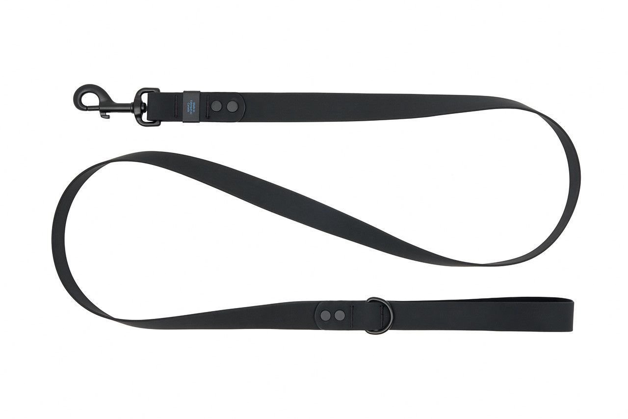 RC PETS - Black Waterproof Leash, Size: 1'' x 5'