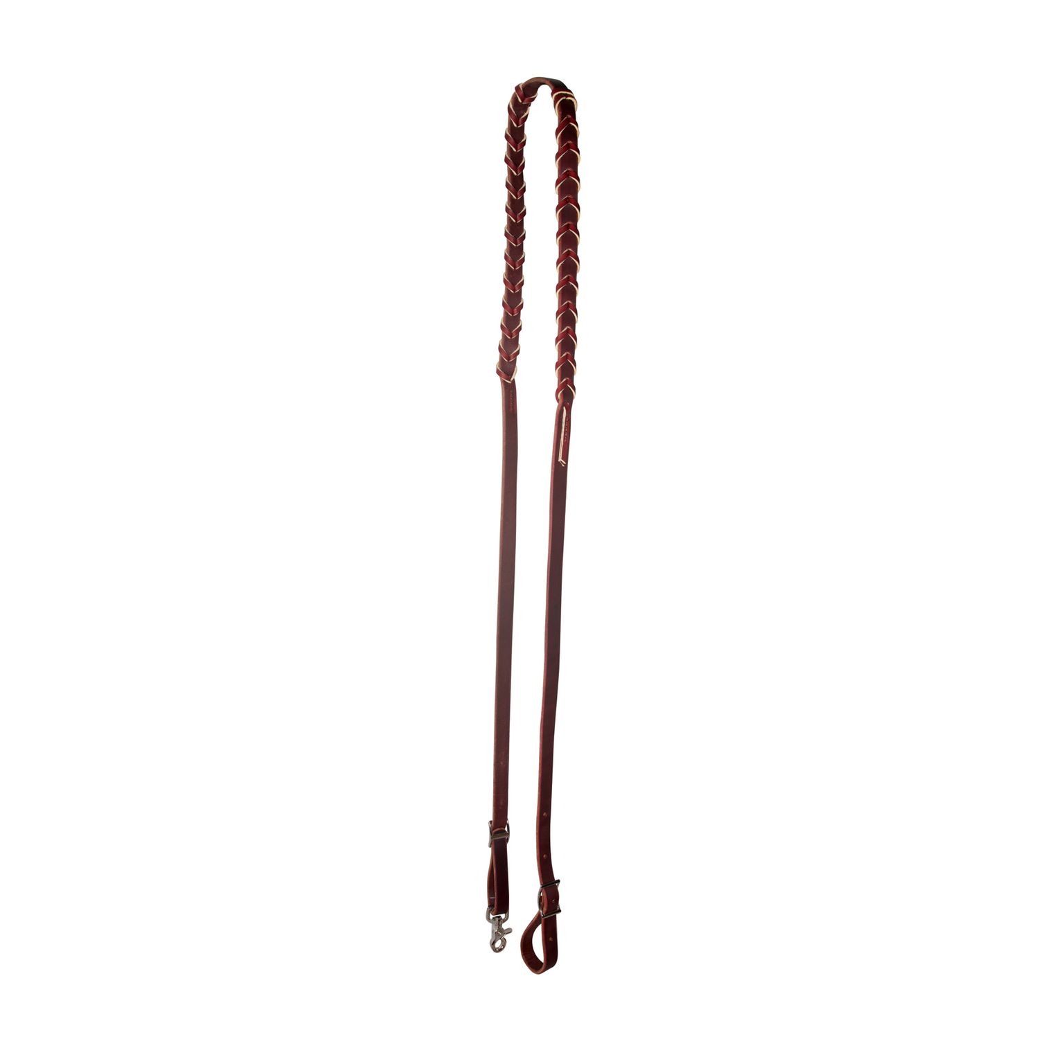 PROFESSIONAL'S CHOICE - Laced Barrel Reins, Color: Burgundy Latigo