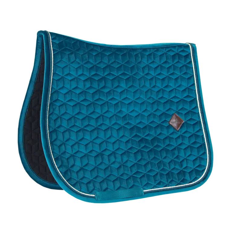 KENTUCKY HORSEWEAR - Saddle Pad Emerald Velvet Jumping, Size: Full
