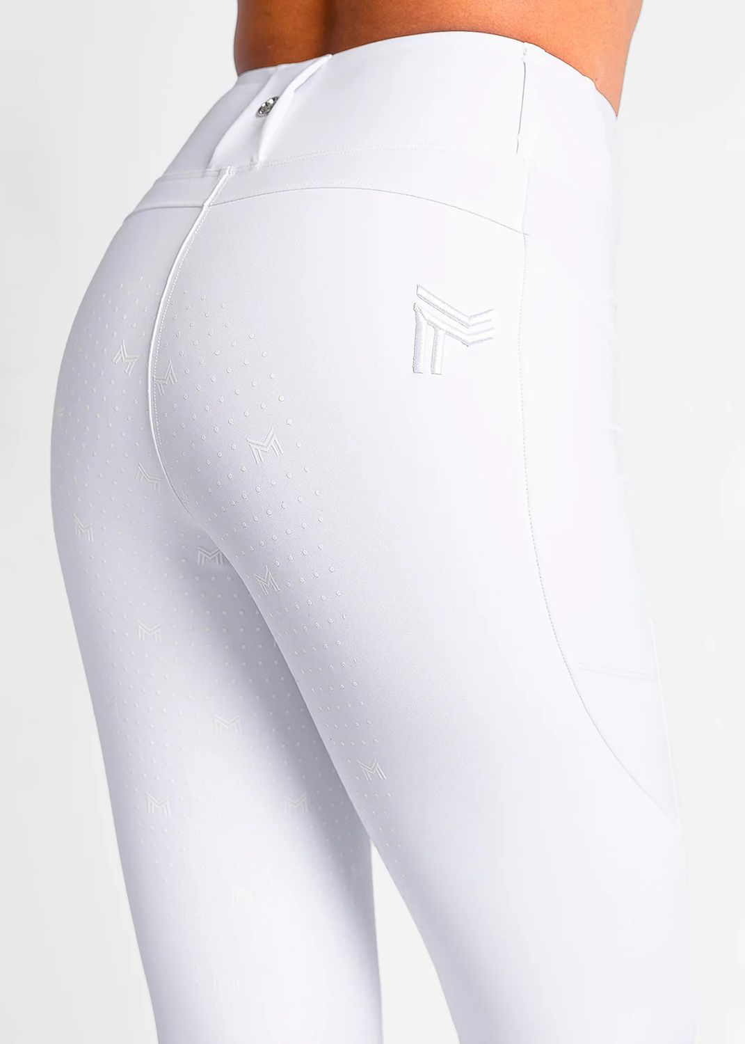 MAXIMILIAN EQUESTRIAN - Studio Riding Leggings, Color: Blanc, Size: small