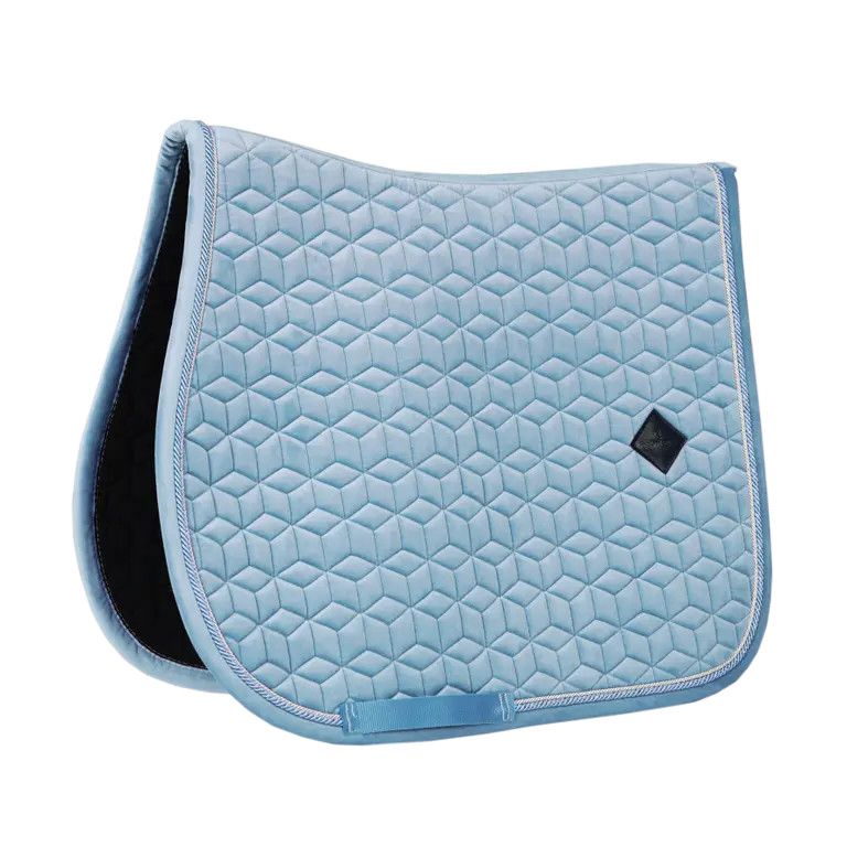 KENTUCKY HORSEWEAR - Saddle Pad Light Blue Velvet Jumping, Size: Full