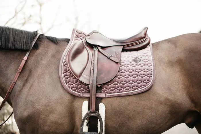 KENTUCKY HORSEWEAR - Saddle Pad  Light Purple Velvet Jumping, Size: Full