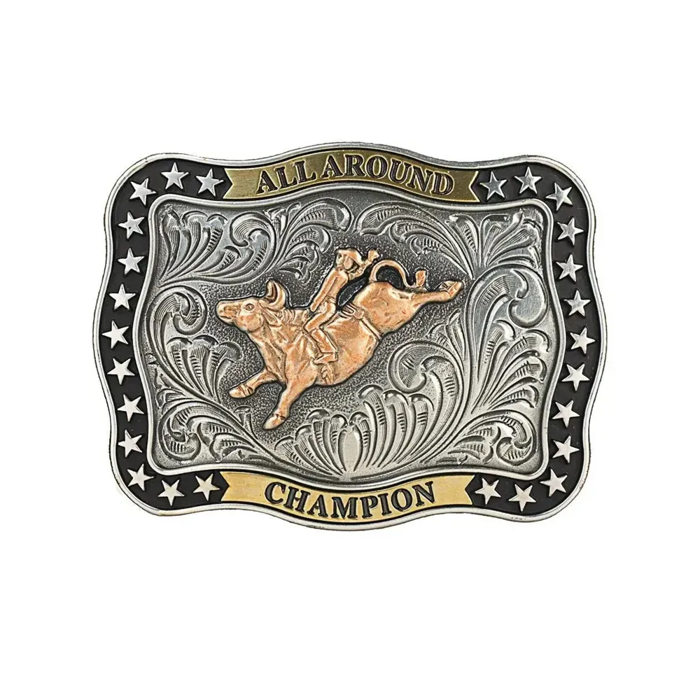 M&amp;F WESTERN - All Around Bull Rider Champion Belt Buckle