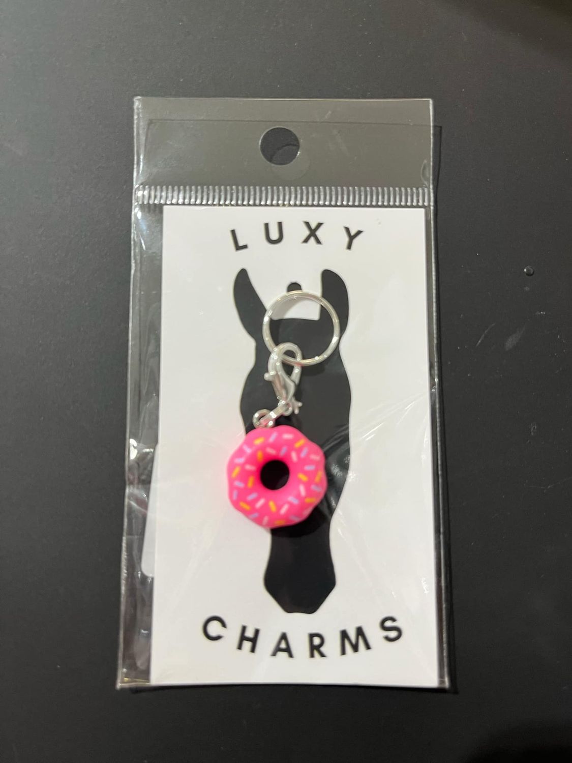 LUXY CHARMS - Donut, Color: Hot Pink