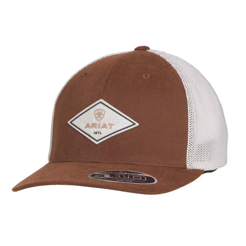 ARIAT - FlexFit Diamond Faux Leather Patch Cap