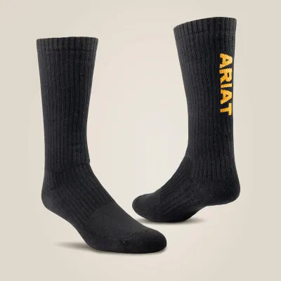 ARIAT - 3Pack Premium Ringspun Cotton Mid Calf Work Sock