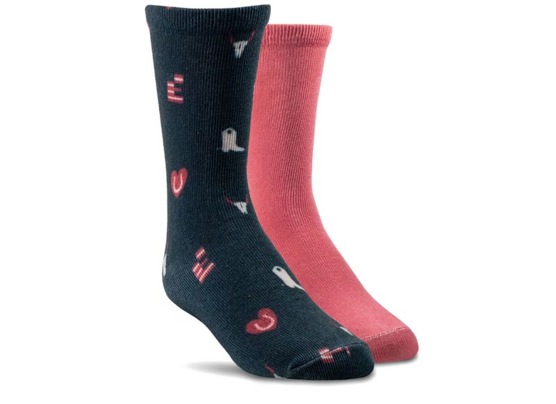 ARIAT - Girls Horse Love Graphic Crew Socks
