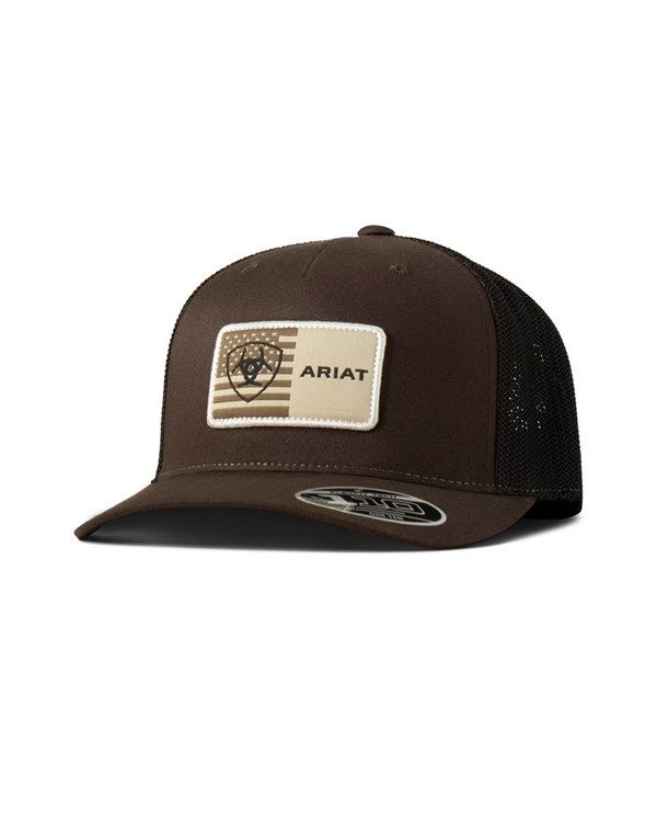 ARIAT - American Flag Logo Patch Baseball Hat
