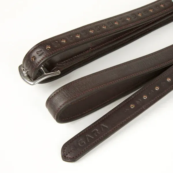 SHIRES EQUESTRIAN - Aviemore Curved Buckle Stirrup Leathers Havana