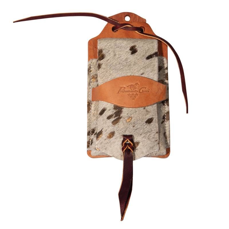 PROFESSIONAL'S CHOICE - Leather Cell Phone Case, Color: Metallic Cowhide Hair