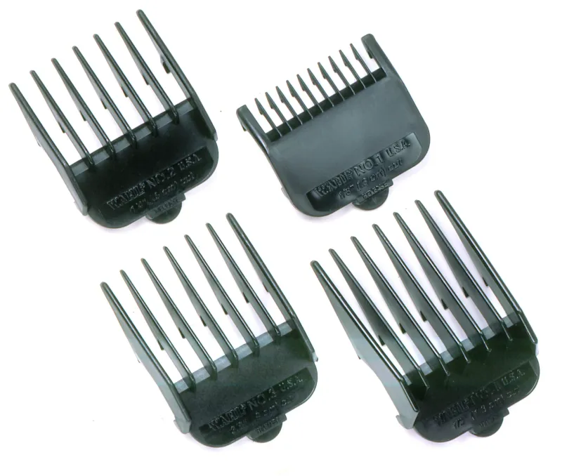 WAHL - Set of 4 Black Clipper Guides
