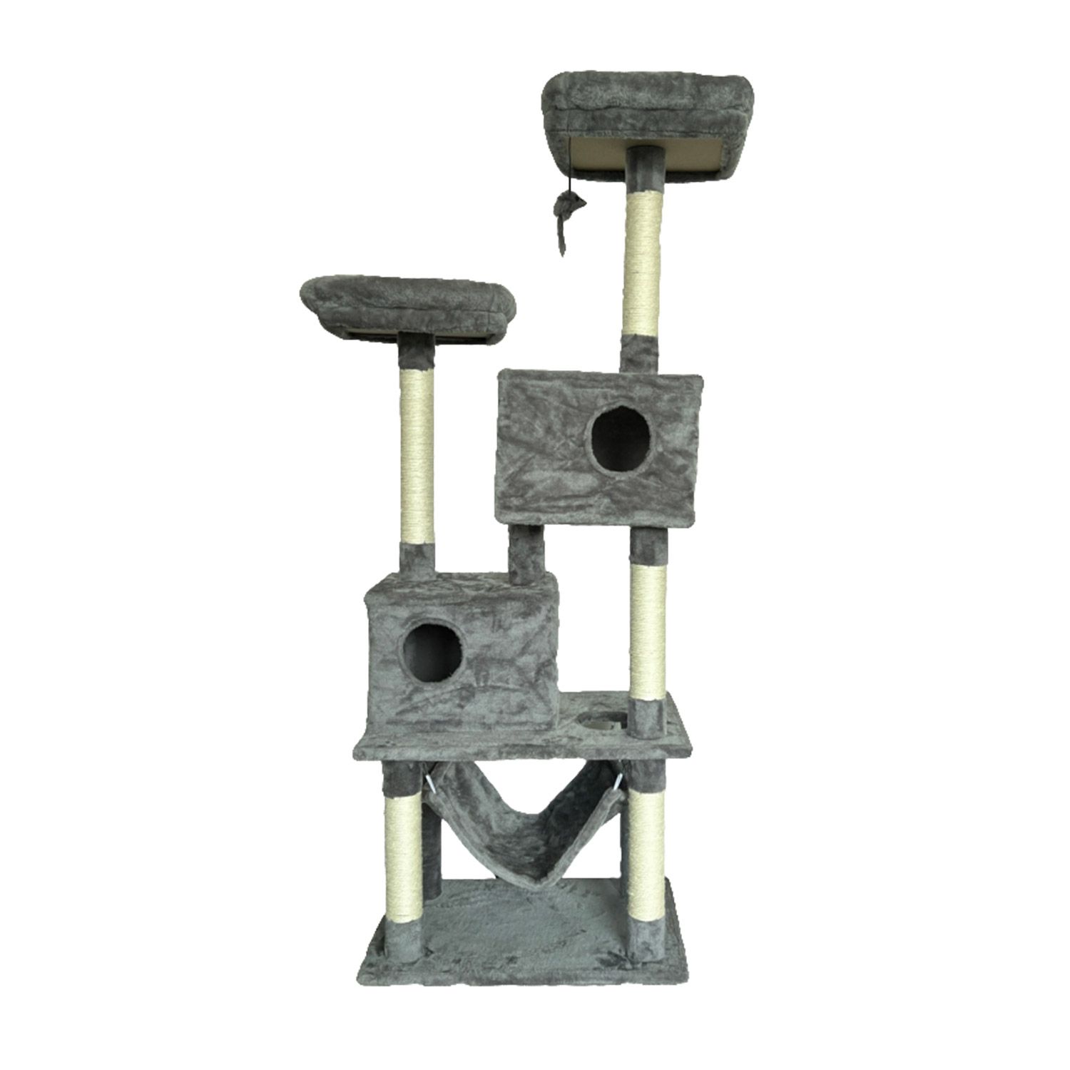 ANIMAL TREASURE - Queen Lounge 61'' Cat Tree, Colour: Gris