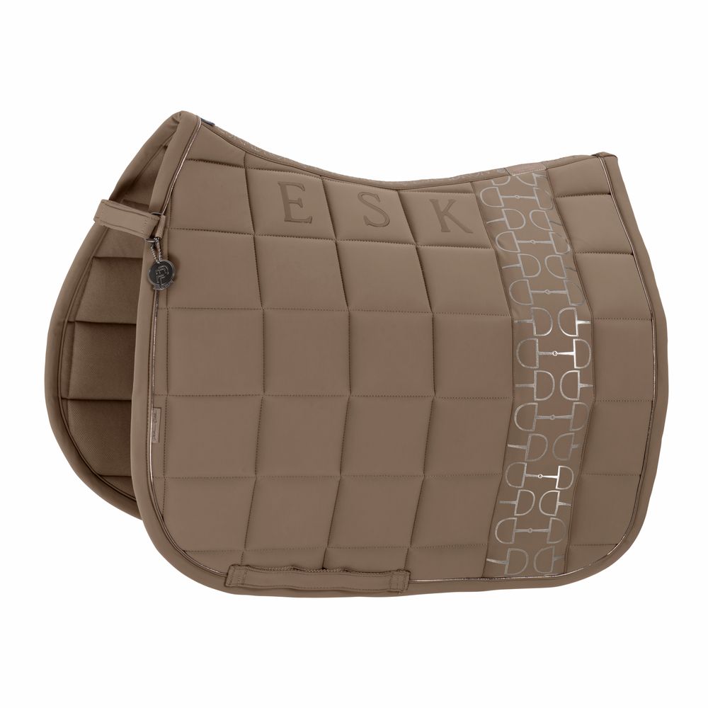 ESKADRON - Saddle Pad Big Square Softshell Platinum Dressage Smoky Taupe, Size: Full