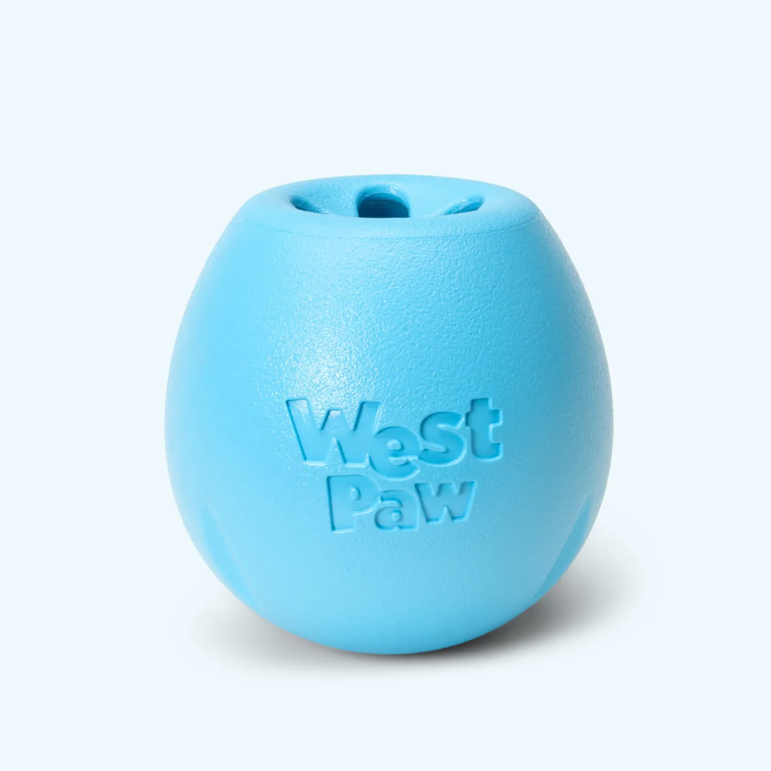 WEST PAW - Aqua Blue Rumbl Treat Toy, Size: Small 3.5''