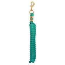 WEAVER - Poly Lead Emerald Green Rope with Brass Snap, Size: 10pieds